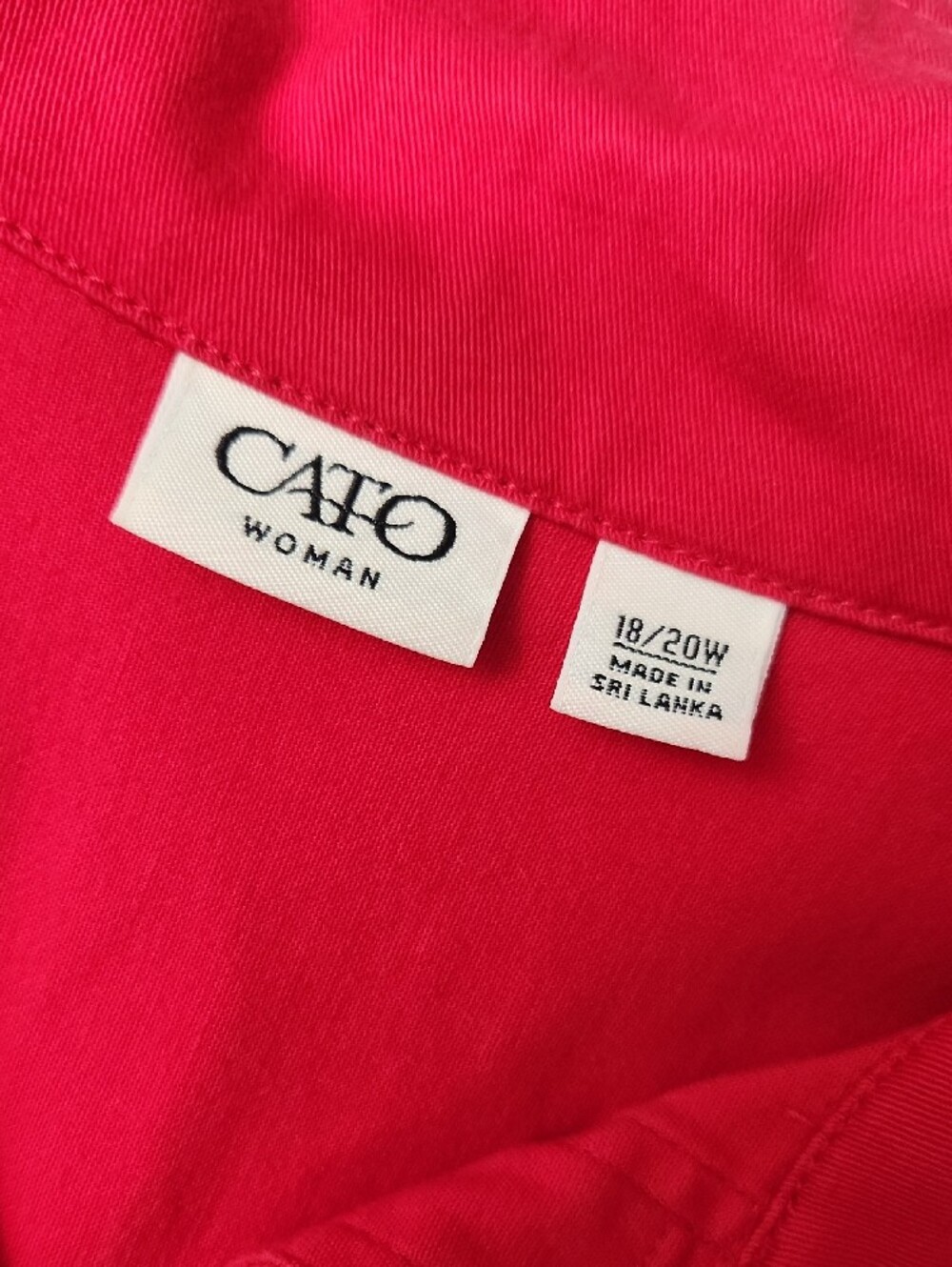 Cato Red Button-Front Jean Jacket - Picture 9 of 11